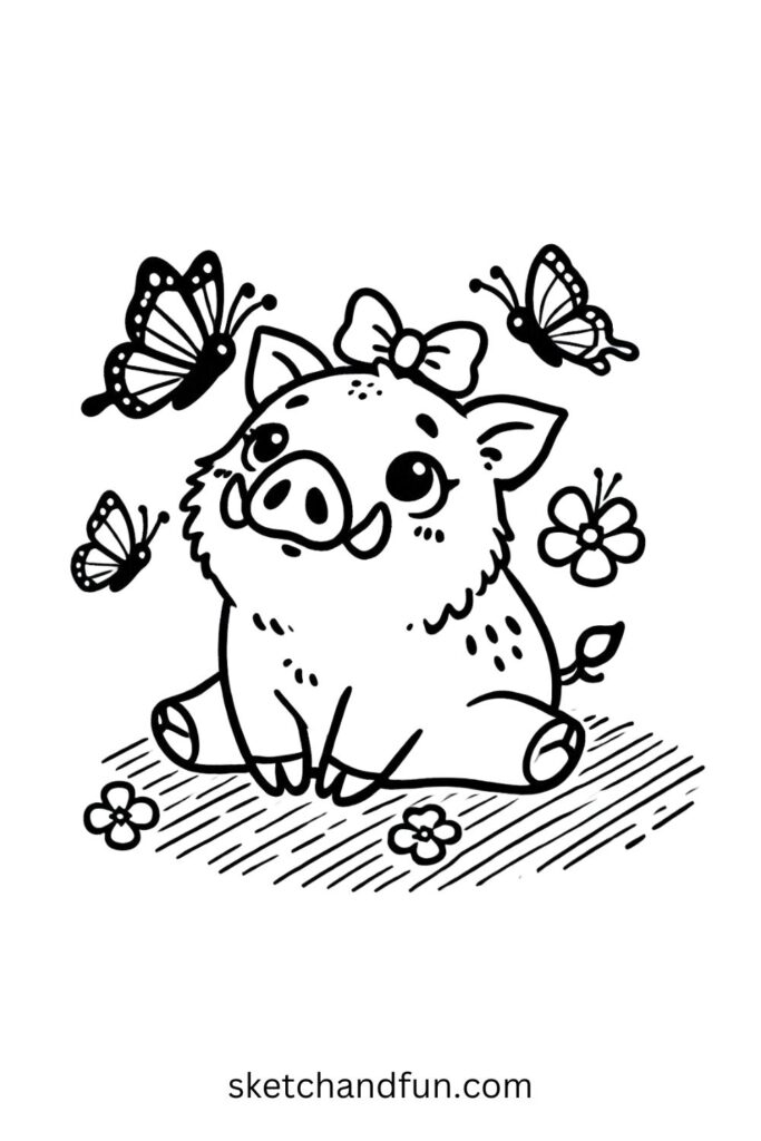 Boar and a Butterfly 