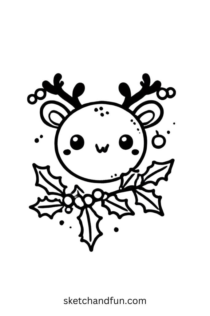 Holly-Crowned Reindeer 