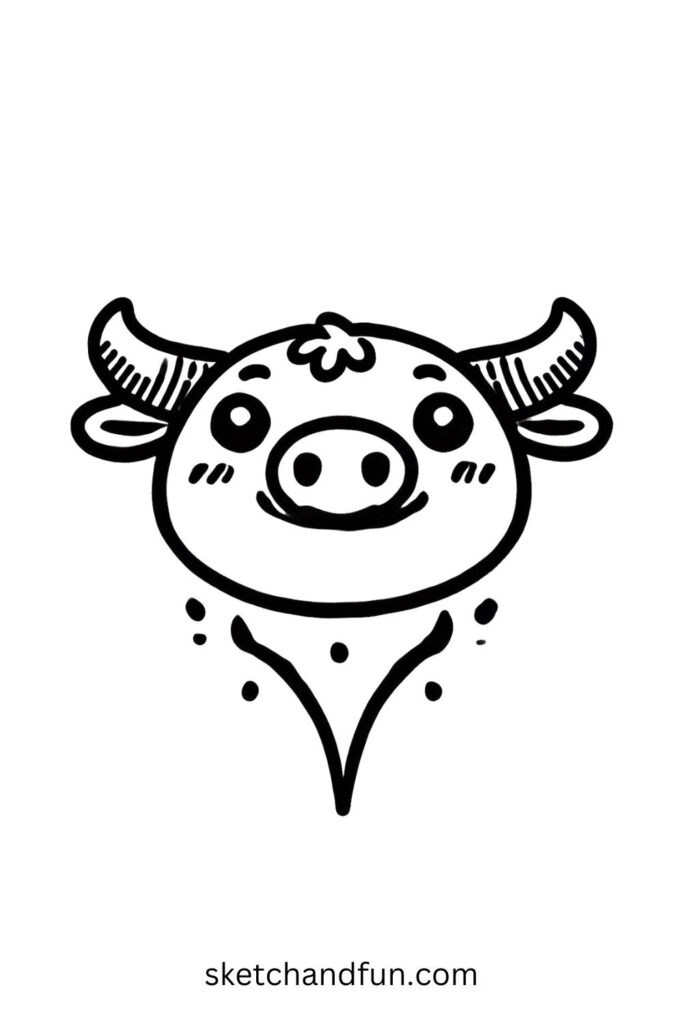 Cartoon Bull Face