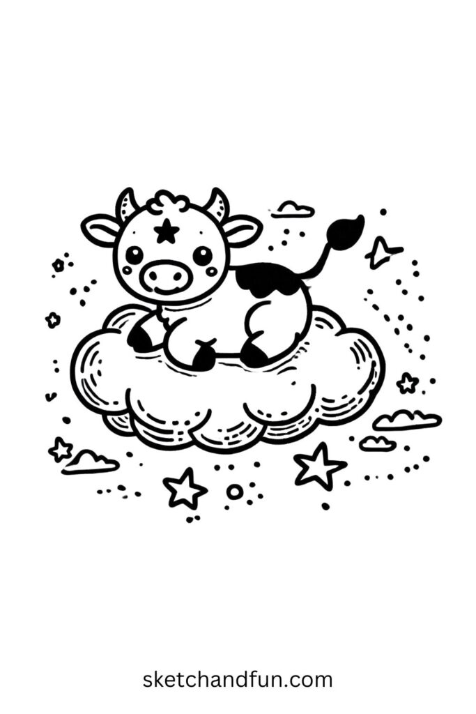 Baby Bull on a Cloud 