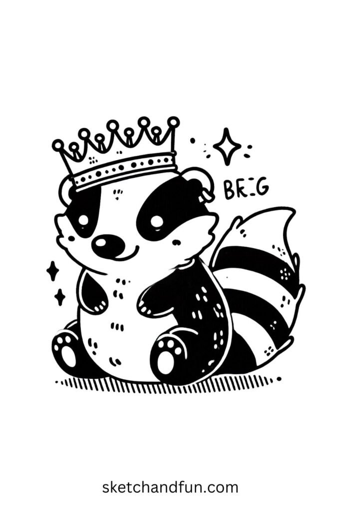 Badger with a Crown 