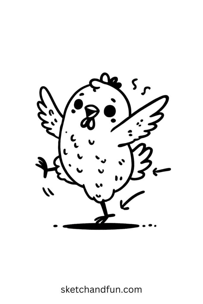 Dancing Chicken Drawing 