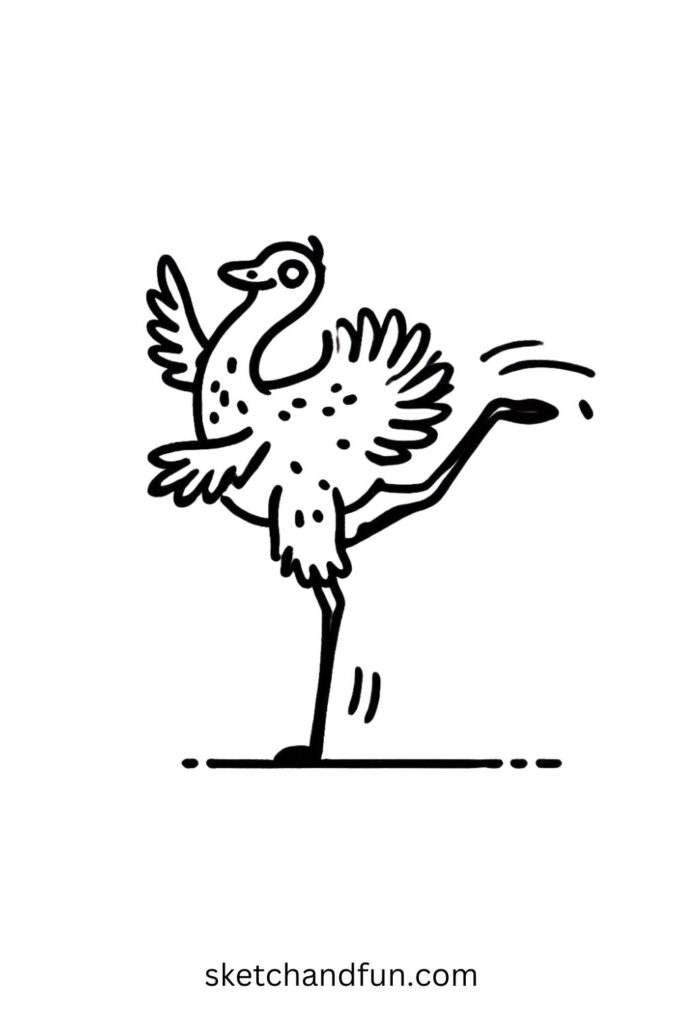 Dancing Emu Drawing 