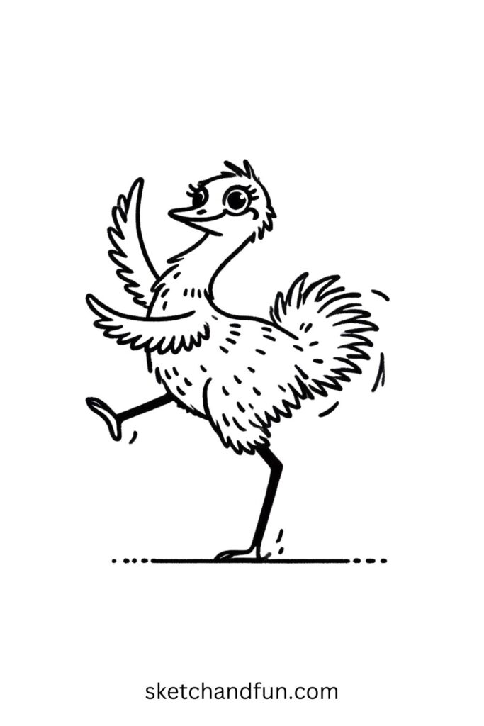 Dancing Emu Drawing 