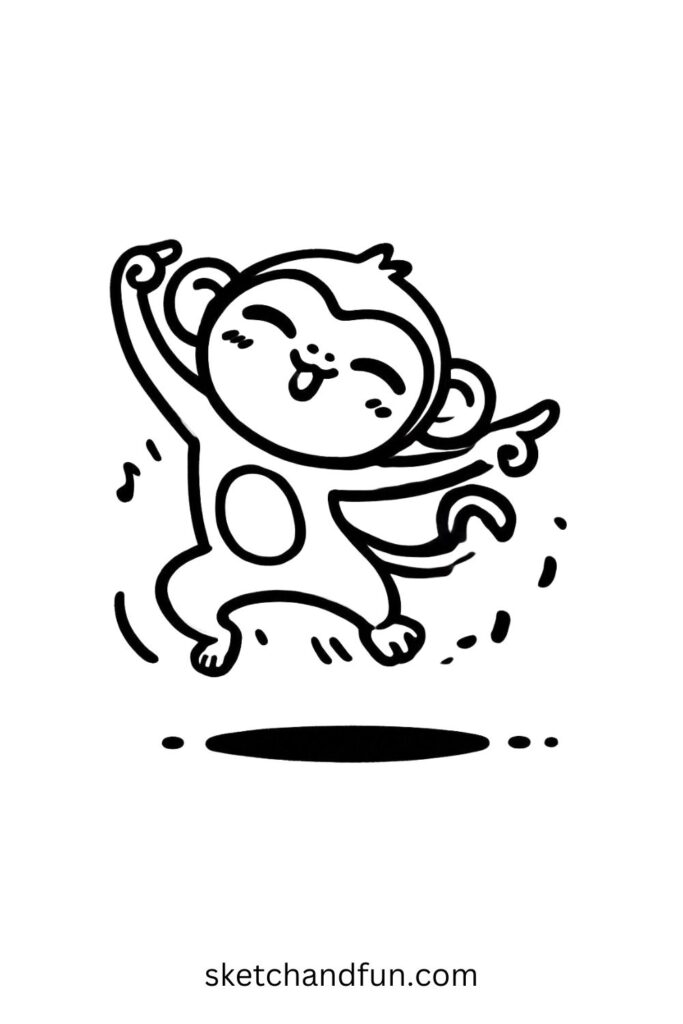 Dancing Monkey Drawing