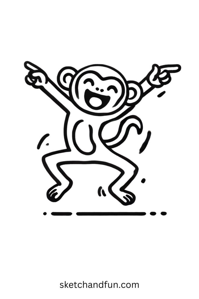 Dancing Monkey Drawing