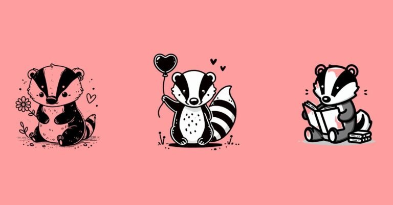 easy cute badger drawing ideas