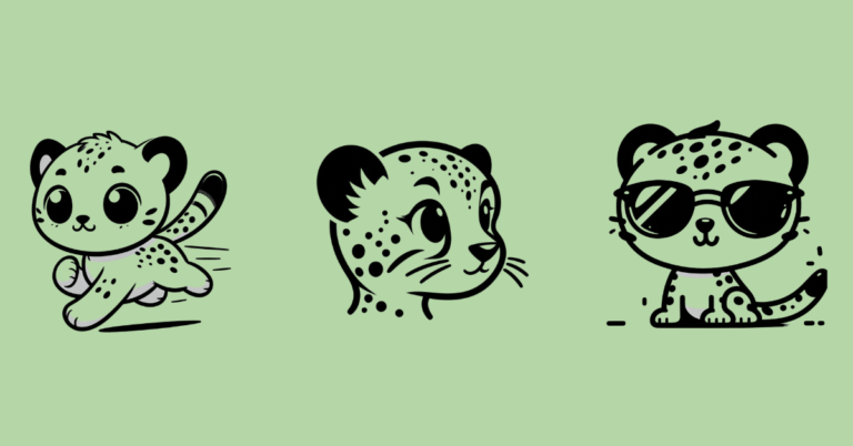 easy cute cheetah drawing ideas