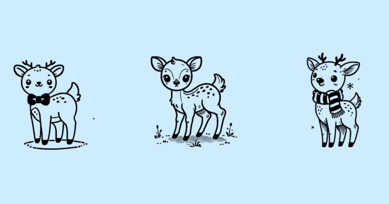 easy cute deer drawing ideas