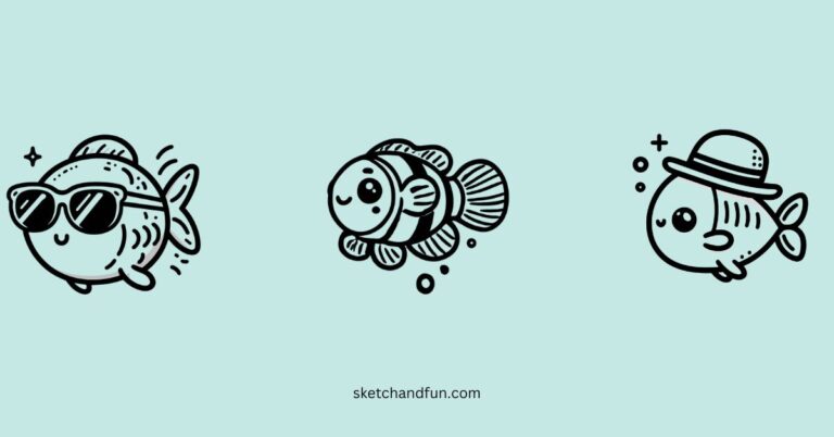 easy cute fish drawing ideas