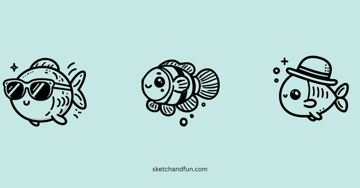 easy cute fish drawing ideas