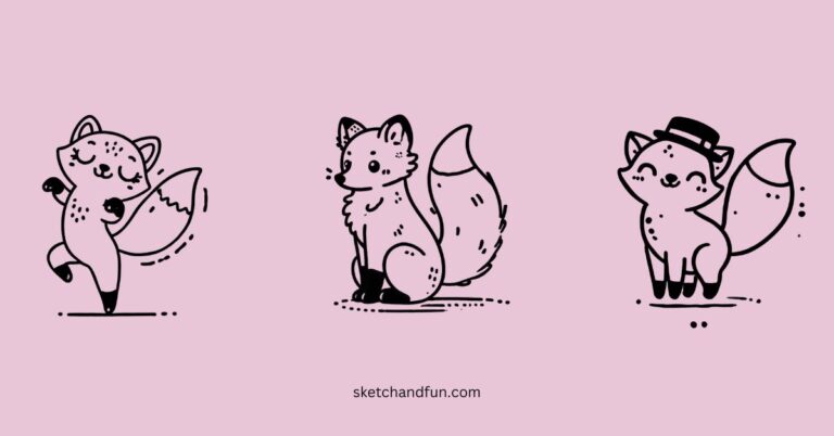 easy cute fox drawing ideas
