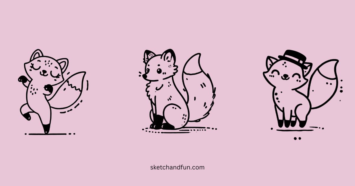 ð¦ 39+ Easy Cute Fox Drawing Ideas✨