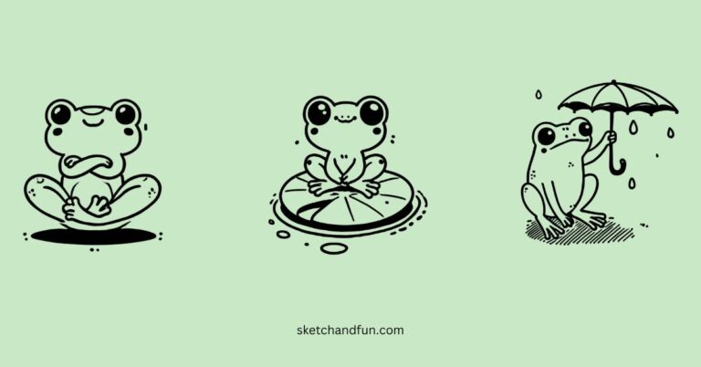 easy cute frog drawing ideas