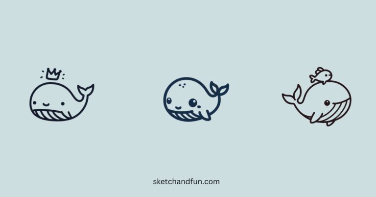 Easy Cute Whale Drawing Ideas For Kids