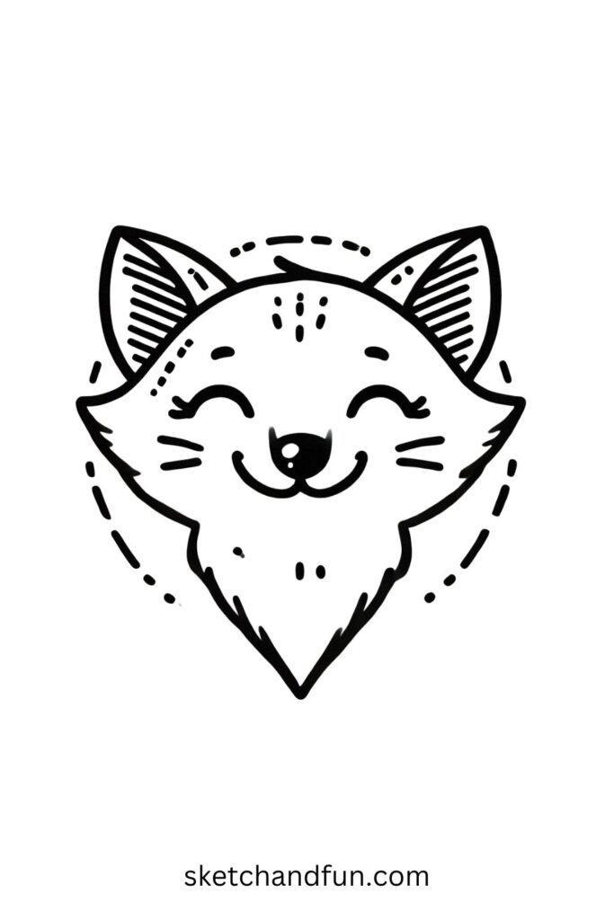 Fox Face Drawing Easy