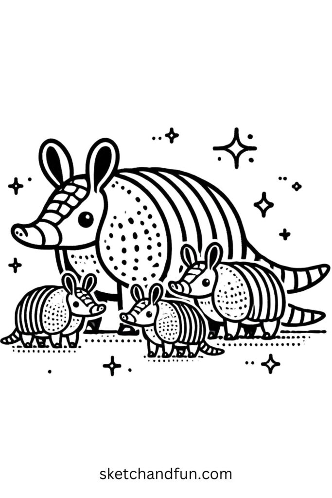 Armadillo Family 👨‍👩‍👦✨