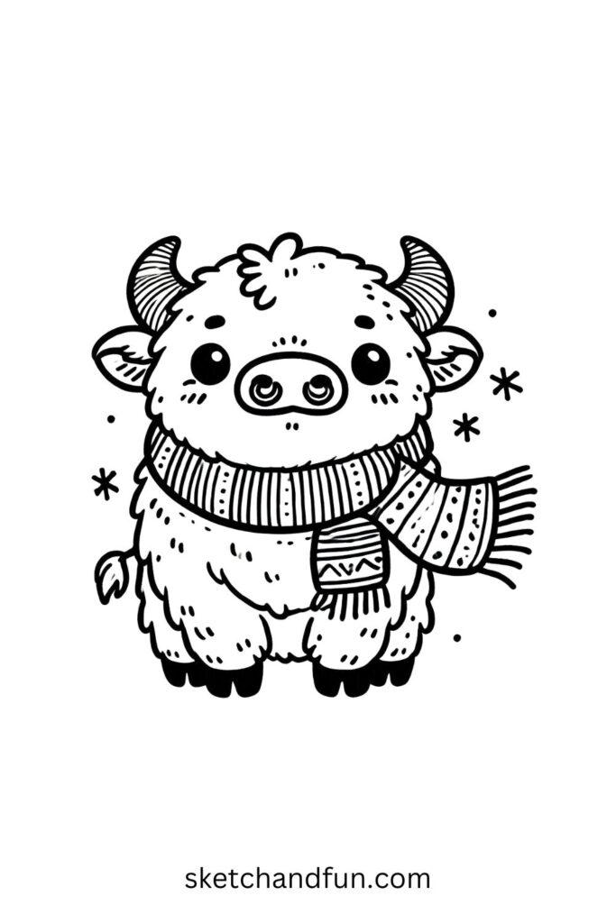 Winter Buffalo Sketch