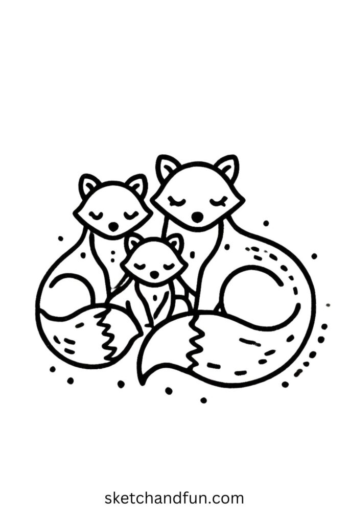 Cute Fox Family 