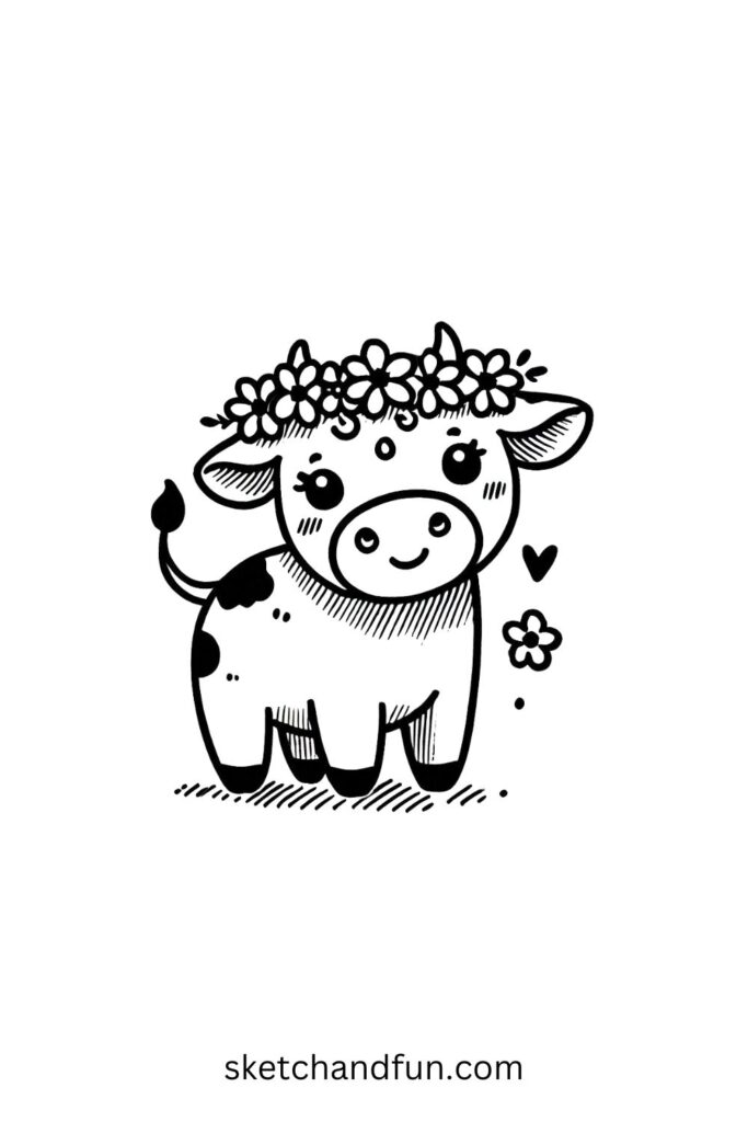 Bull with a Flower Crown 