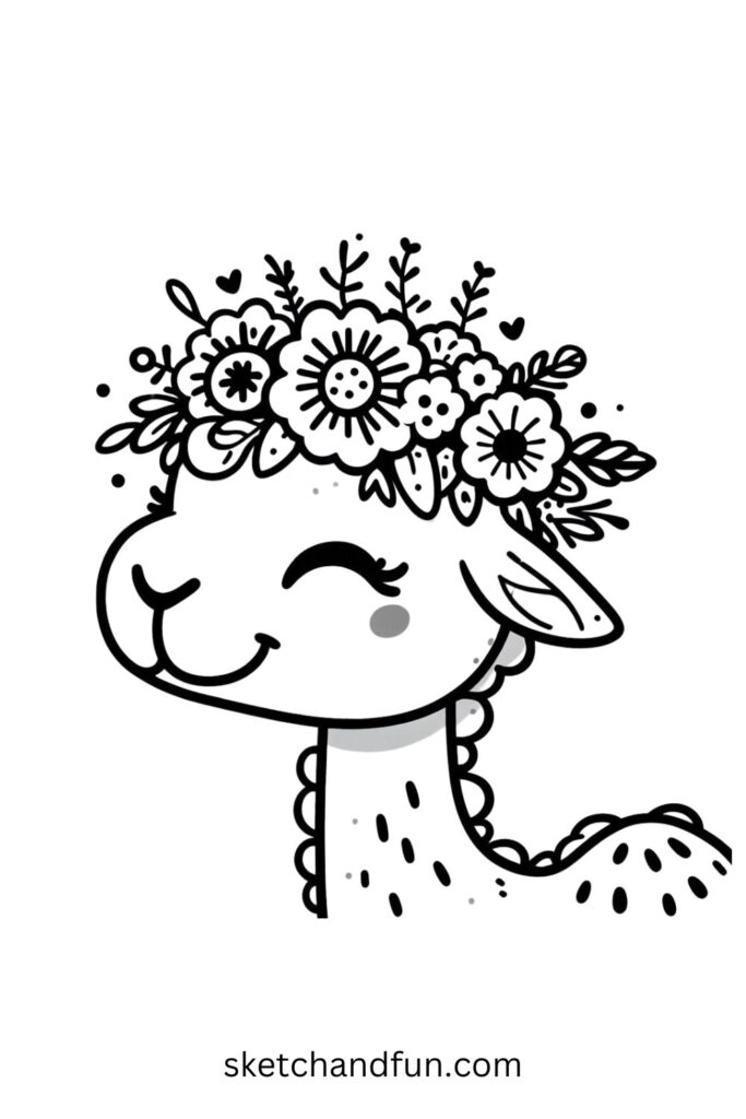 Camel with a Flower Crown