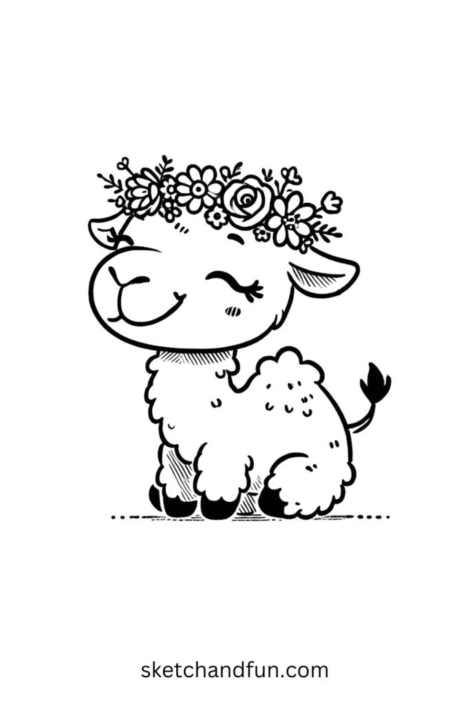 Camel with a Flower Crown
