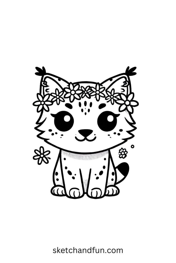 Flower Crown Lynx at a Festival 