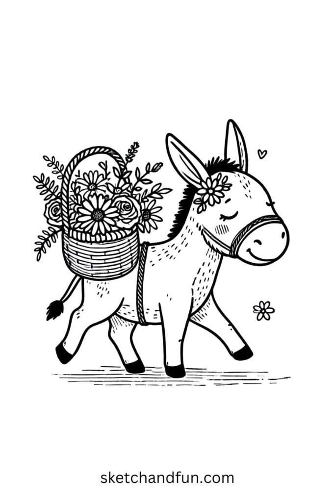 Flower-Loving Donkey