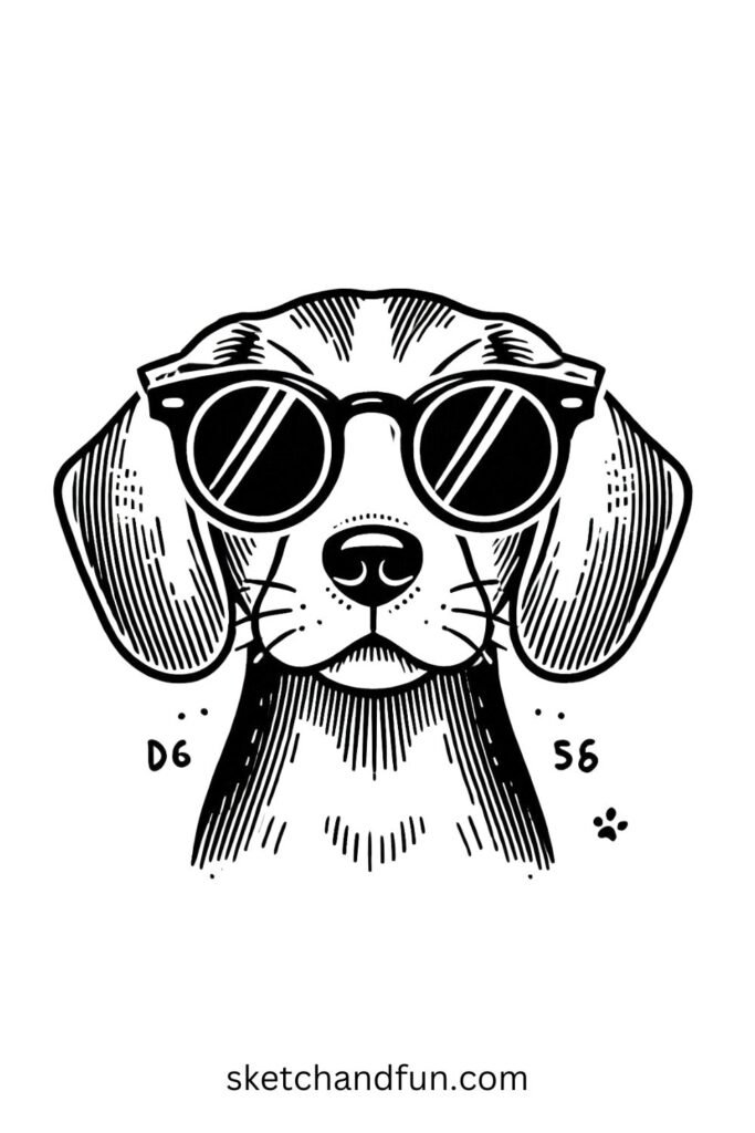 Beagle with Sunglasses 