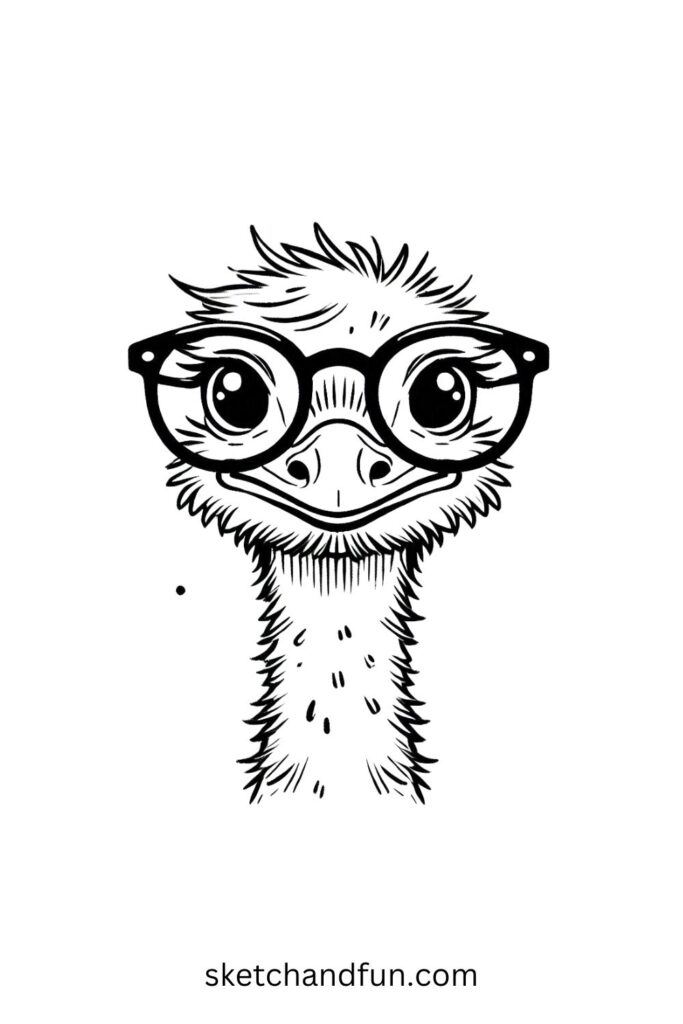 Nerdy Glasses Emu 