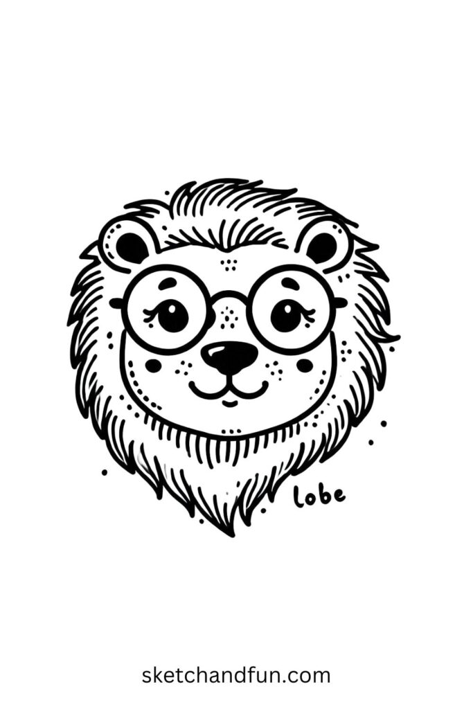 Lion with Glasses 