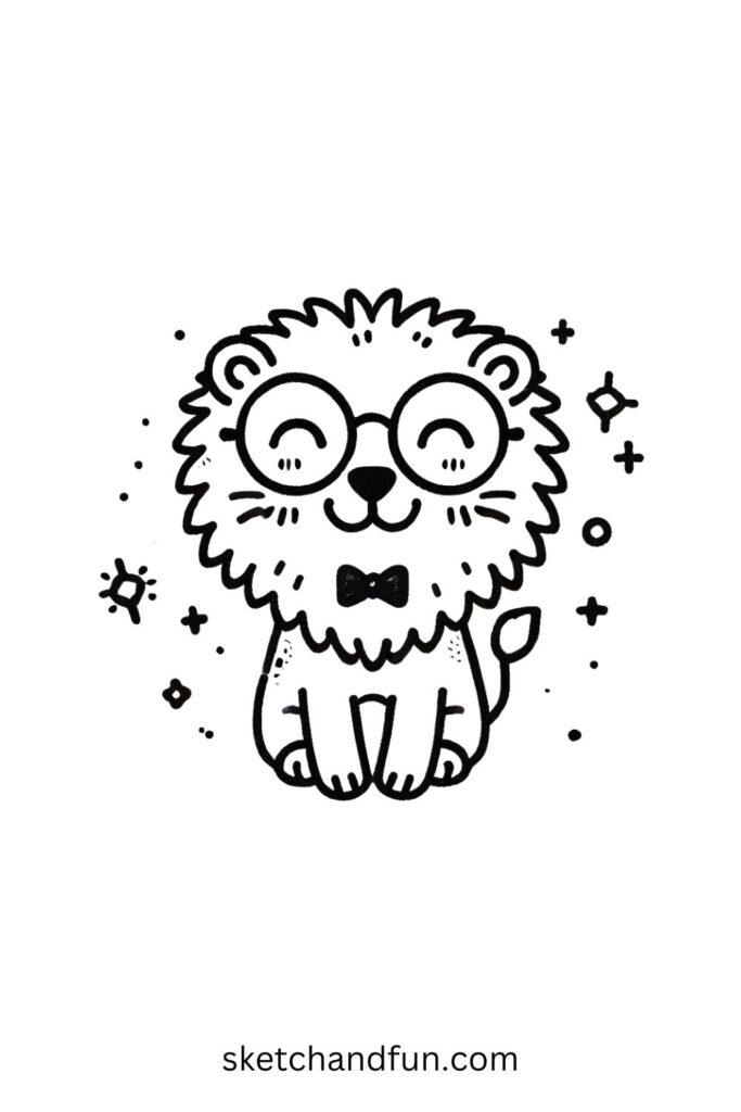 Lion with Glasses 