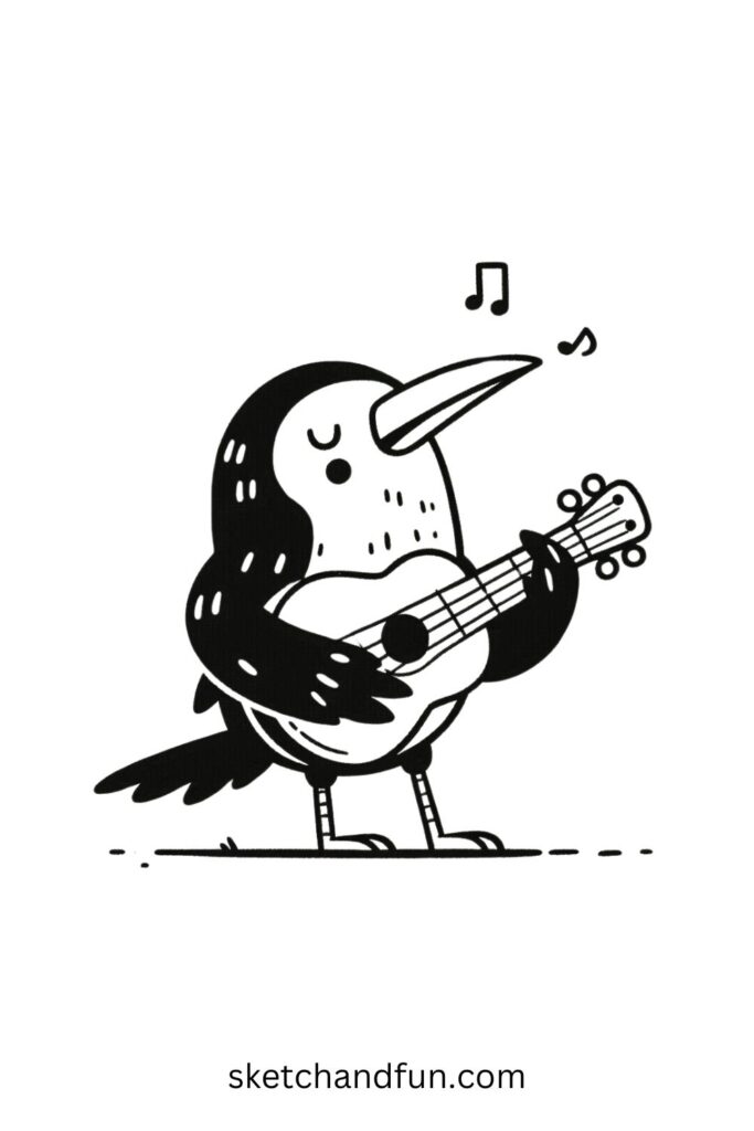 Crow Playing Guitar 🎸