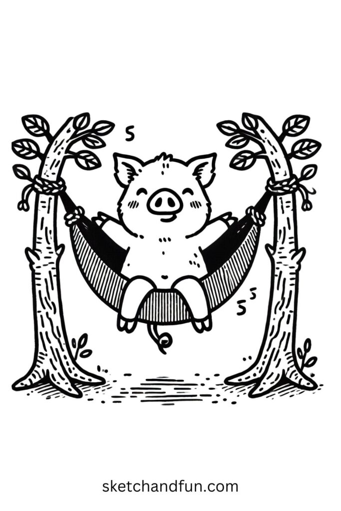 Boar in a Hammock