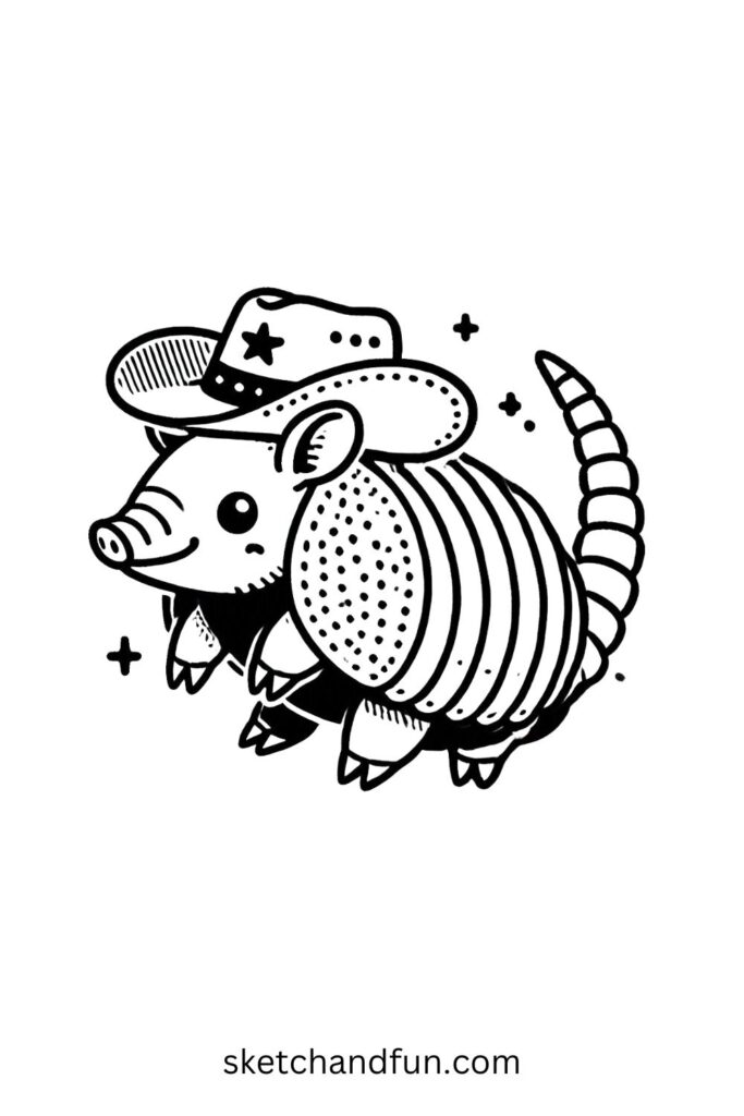 Armadillo with a Hat 🎩✨