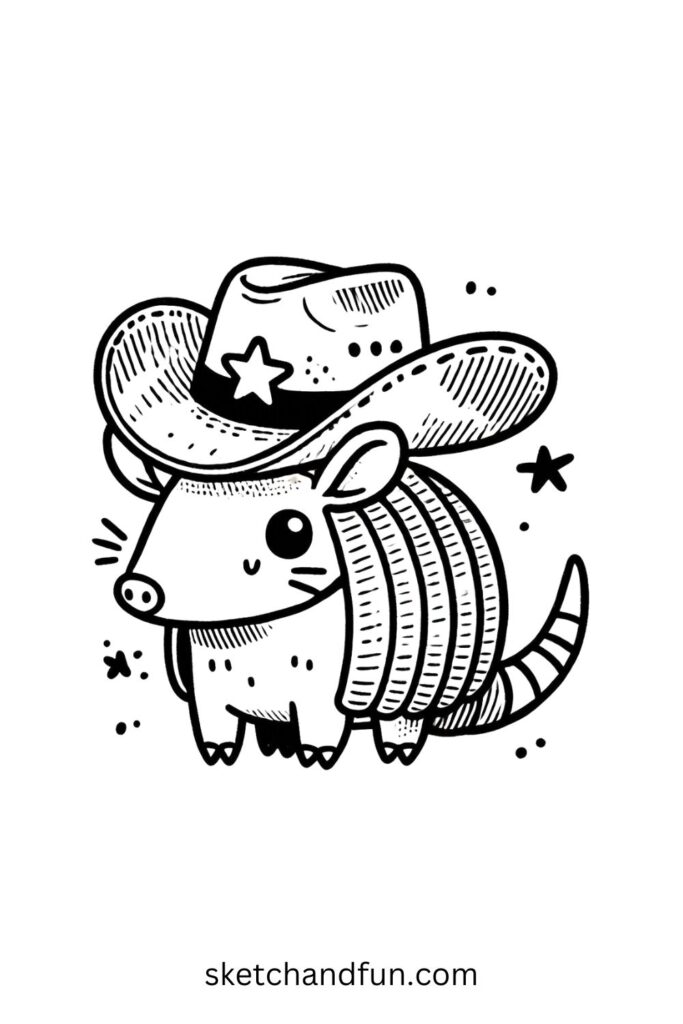 Armadillo with a Hat 🎩✨