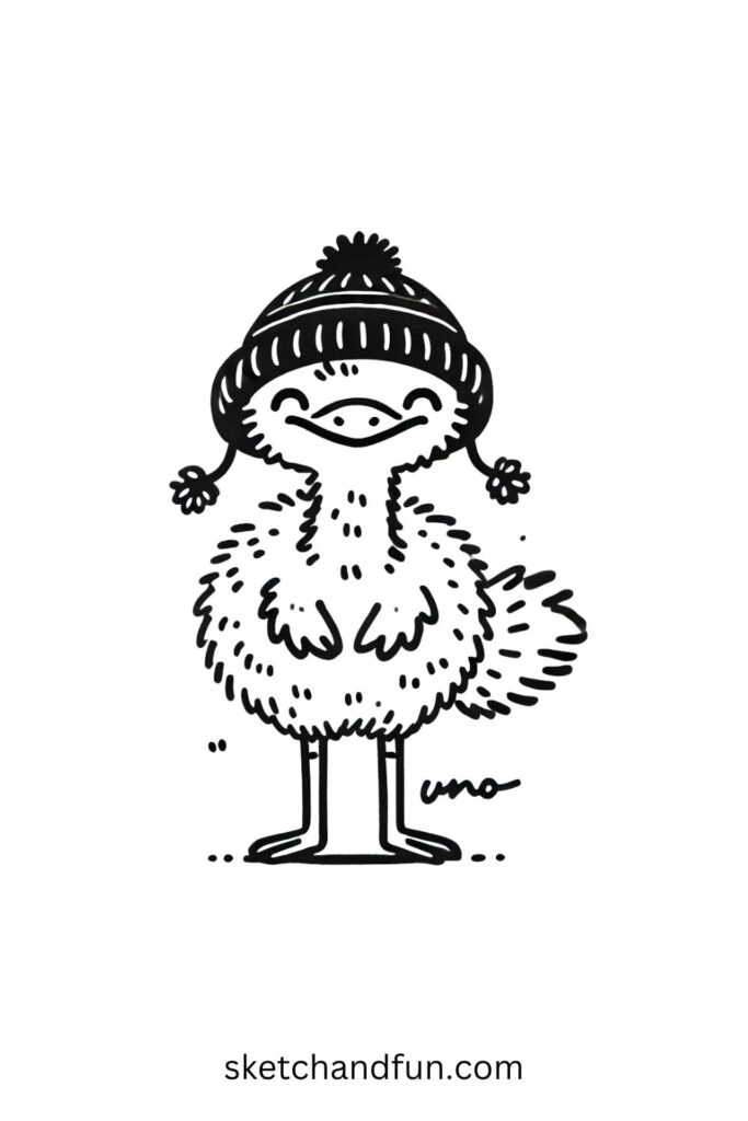 Emu with a Fancy Hat 