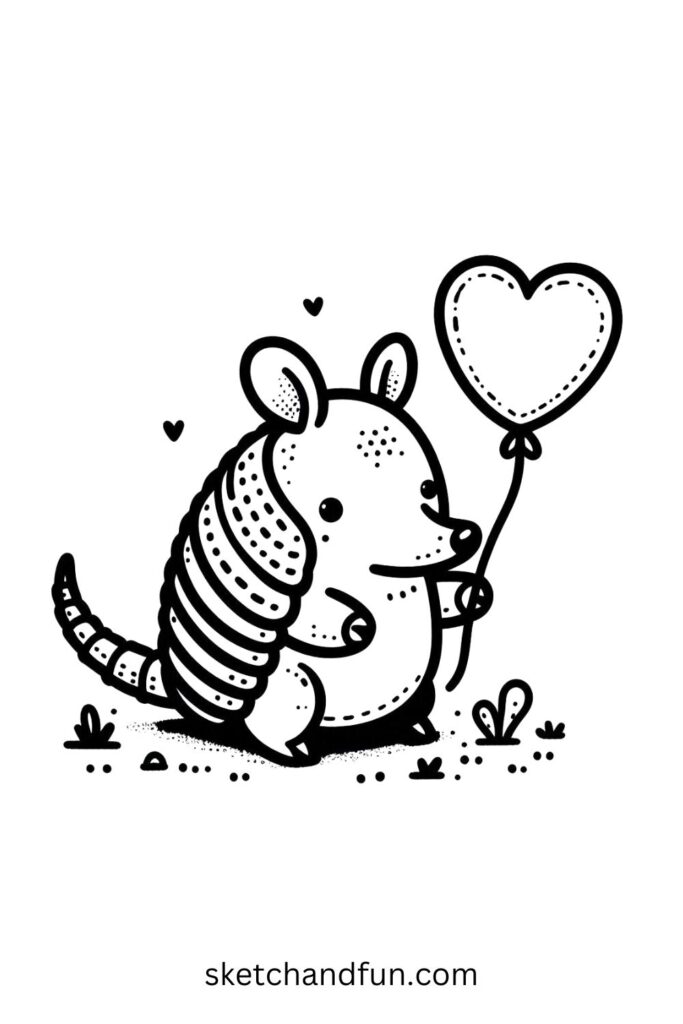 Armadillo with Heart 