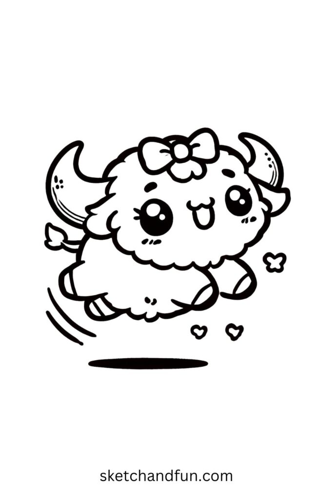 Kawaii Buffalo Drawing