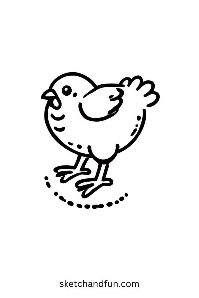 Cute Chicken Outline