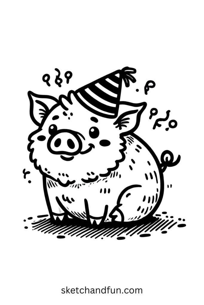 Boar with a Party Hat