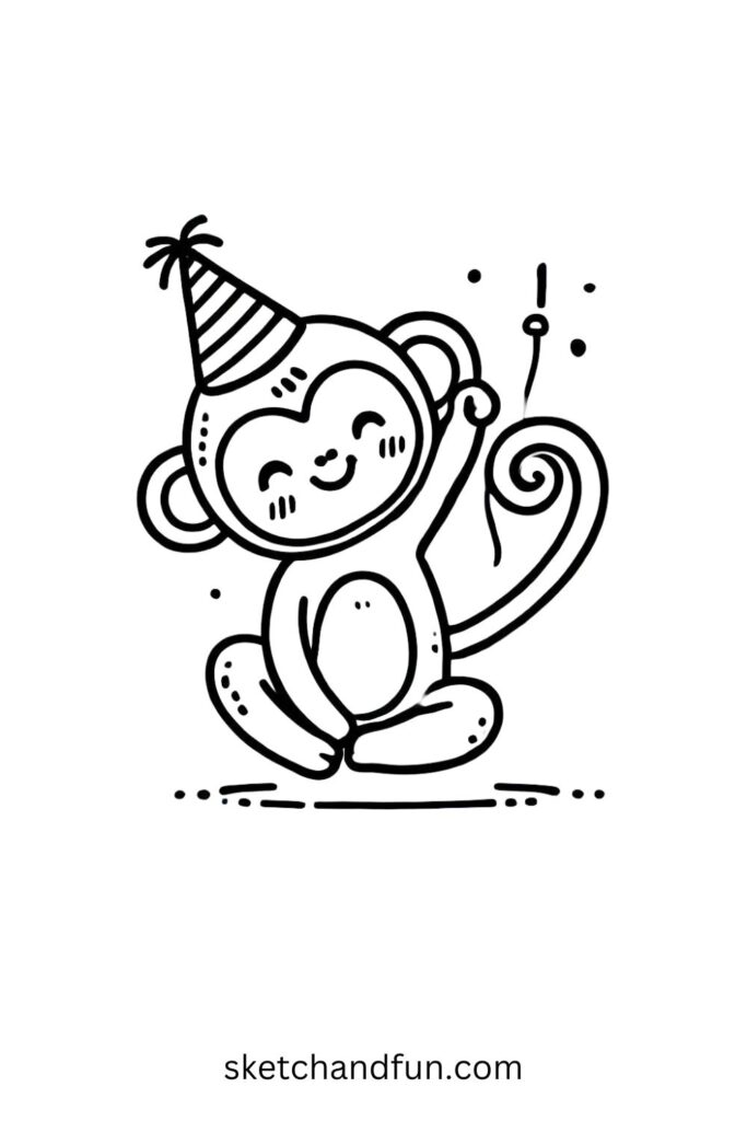 Monkey with a Party Hat