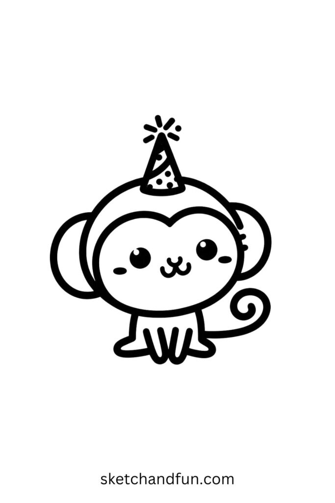 Monkey with a Party Hat