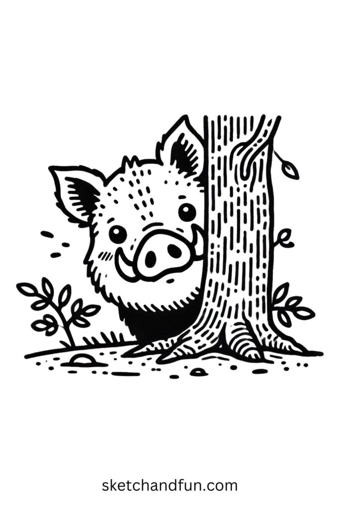 Boar Peek-a-Boo 