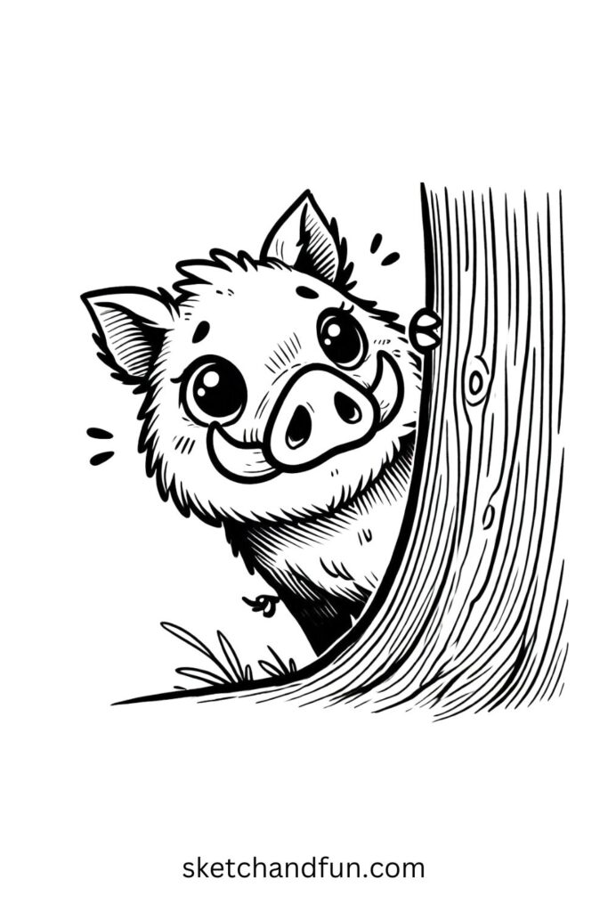 Boar Peek-a-Boo 