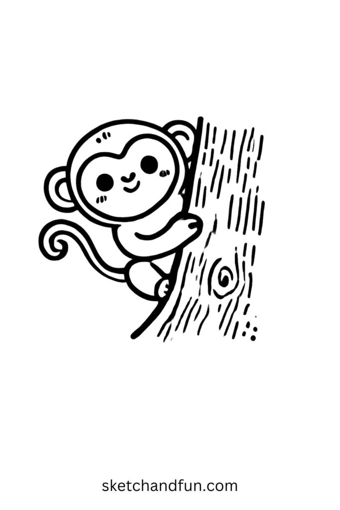Monkey Peeking Out