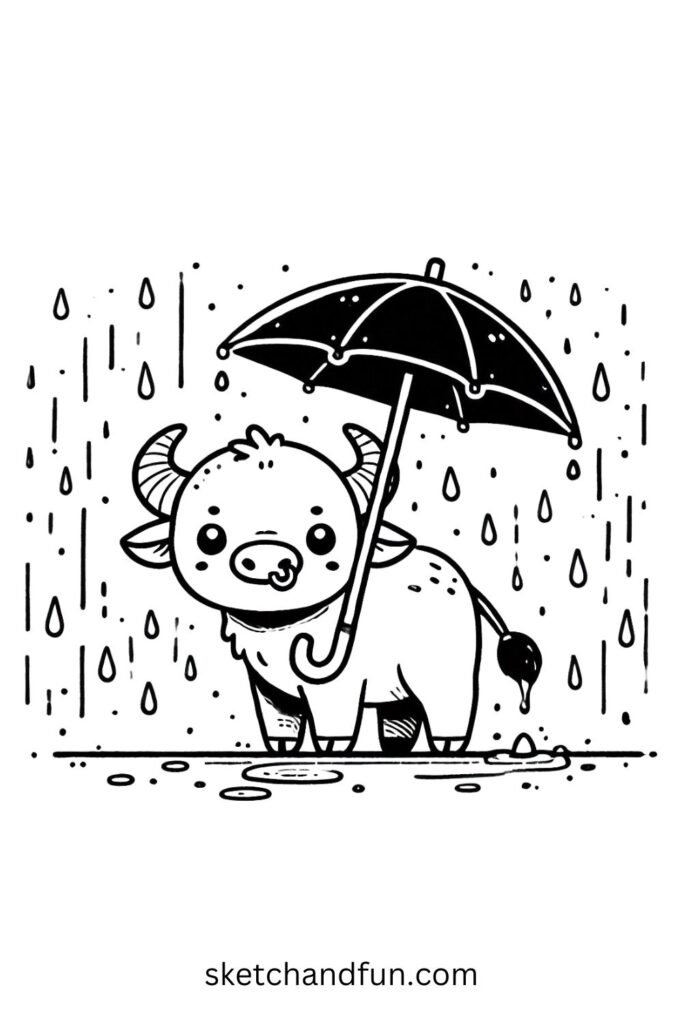  Buffalo in the Rain