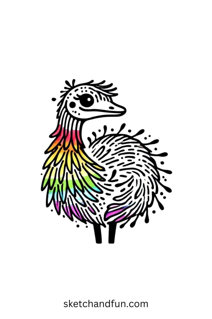 Rainbow Feather Emu 