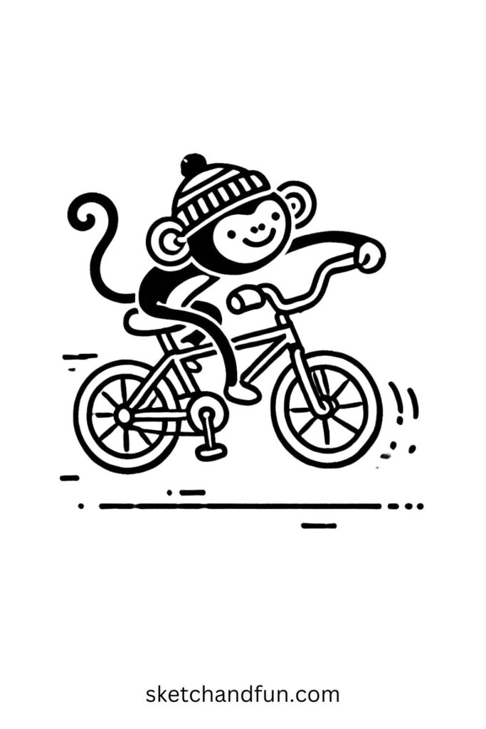 Monkey Riding a Bike