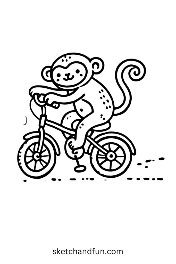 Monkey Riding a Bike